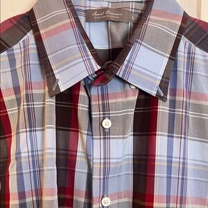 Daniel Cremieux Red, Blue & Gray Plaid Button-Down Shirt